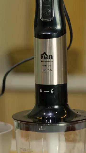 Mixer 3 em 1 1000W Inox Turbo Triturador Processador Copo 700ml Kian Preto