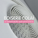 Boiserie Eva Autocolante Flexível Moldura Branco 5m 2,8cm À Prova D’Água