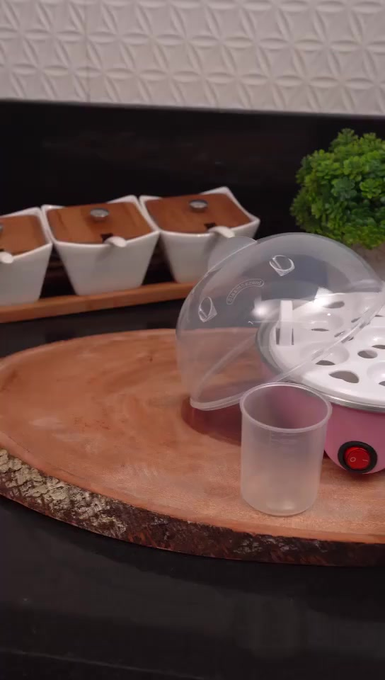 Cozedor de Ovos Elétrico Portátil Cozinha à Vapor 110V Cor Aleatória