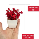 3 Mini Vasinhos Cerejeira Suculentas Cactos Flores Artificiais Decorativas Planta Artificial Decoração