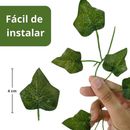 Kit de 2 Vasos Decorativos Trançados com 4 Plantas Penduradas Artificiais de Bambu