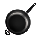 Frigideira Wok Antiaderente 32 cm Tampa de Vidro Profissional