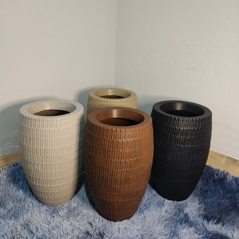 Vaso Oval de Polietileno 43cm | Resistente ao Sol e Chuva | Uso Interno e Externo Sala Jardim