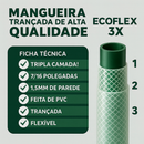 Mangueira De Jardim Trançada Reforçada Metros Completa Limpeza Quintal