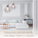Kit 3 Pendente Aramado Diamante Luminária Lustre Teto Retro Industrial
