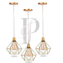 Kit 3 Pendente Luminária Lustre Teto Retro Industrial