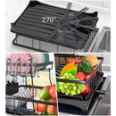 Escorredor de Louças Rack Aço Carbono Organizador Preto