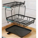 Escorredor de Louças Rack Aço Carbono Organizador Preto