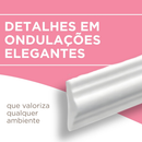 Boiserie Eva Autocolante Flexível Moldura Branco 5m 2,8cm Roda Meio Parede Decorativo À Prova D’Água