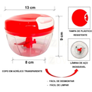 Processador de alimentos, triturador 3 laminas 500ml alho, legumes