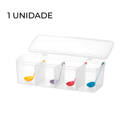 Porta Temperos Com 4 Colheres Pote Condimentos Organizador