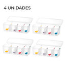 Porta Temperos Com 4 Colheres Pote Condimentos Organizador