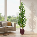 Planta Artificial Bambu Da Sorte Decoração Com Vaso