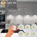 Lampâda Adesiva KIT Com 3 Luminárias e Controle à Pilha AAA MT027-2 (CC) MT027 (CR)