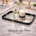 Bandeja Orgânica Decorativa Espelhada Dourada Multiuso