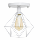 Lustre De Teto Industrial Plafon Retrô Aramado Diamante