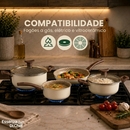 Conjunto de Panelas Antiaderente 10 Peças Prime Alumínio Teflon Com Tampa De Vidro