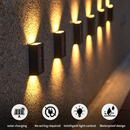 Luminária Solar De Parede À Prova D'água Para Jardim Muro E Varanda Led Spot