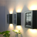 Luminária Solar De Parede À Prova D'água Para Jardim Muro E Varanda Led Spot