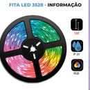 Fita LED 3528 SUPER LED ULTRA RGB 5M até 15M 12V 300 LEDS | 16 CORES IP20 Pronta Entrega Com e Sem Fonte