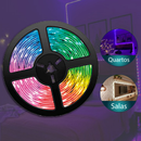 Fita LED 3528 SUPER LED ULTRA RGB 5M até 15M 12V 300 LEDS | 16 CORES IP20 Pronta Entrega Com e Sem Fonte