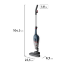 Aspirador de Pó Vertical com Fio Electrolux 1100W 2 em 1 Filtro HEPA Azul (STK13A)