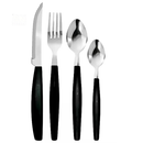 Jogo De Talheres 24 Peças Com Suporte Organizador SNH27 Snel Home Cor: Preto
